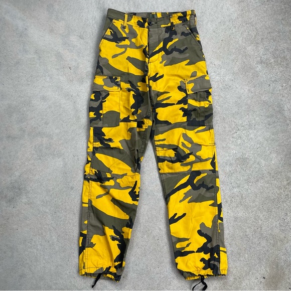 Yellow Camouflage Military/ Army pants - size M - Picture 2 of 6